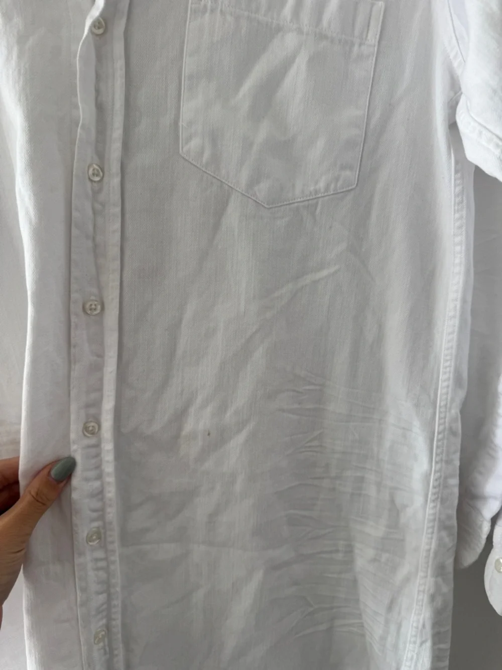 FRANK & EILEEN Rory White Maxi Shirtdress S - Picture 7 of 7